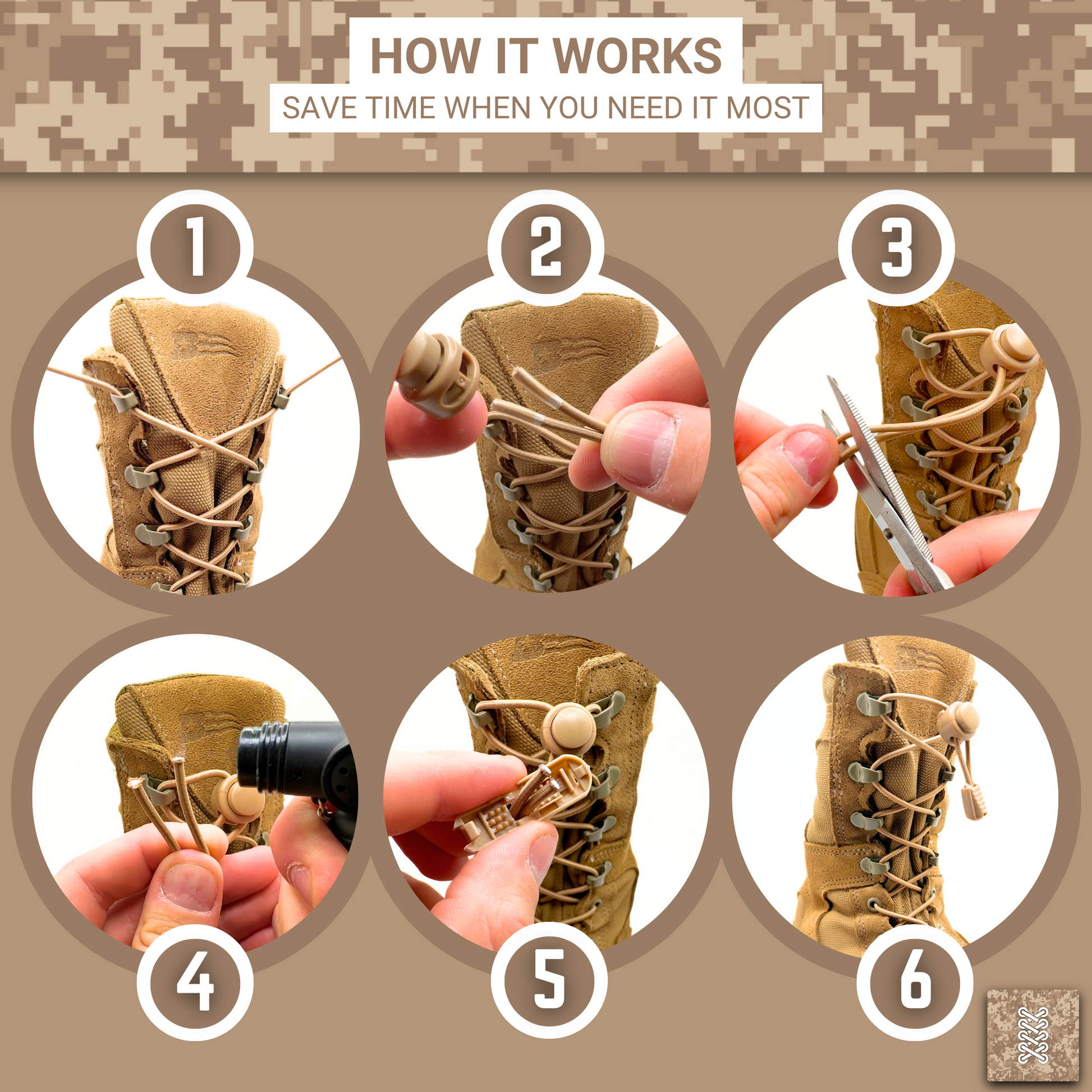 Elastic Combat Bootlaces - LaceLinks
