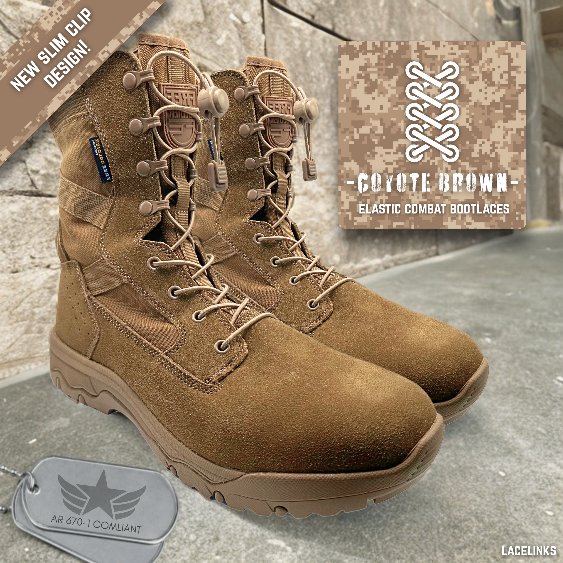 Elastic Combat Bootlaces LaceLinks - Main Image