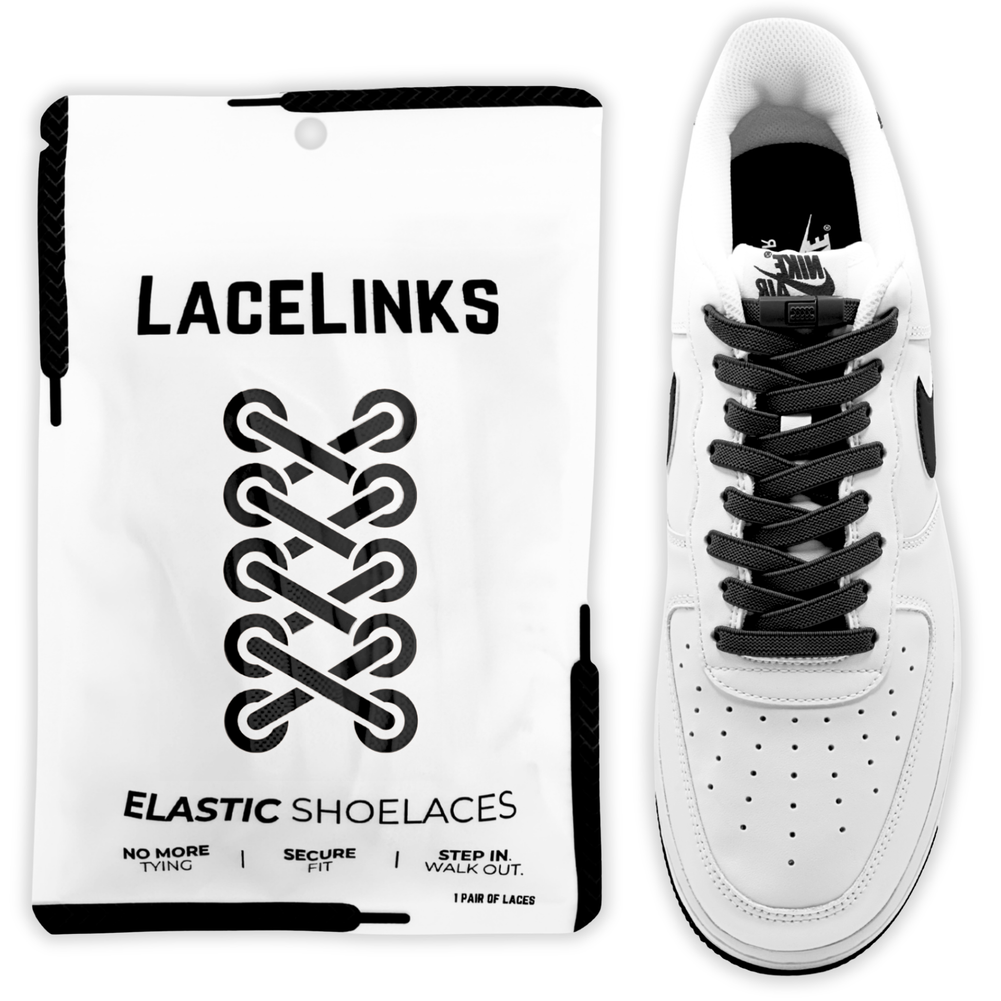 Flat Elastic Shoelaces - LaceLinks